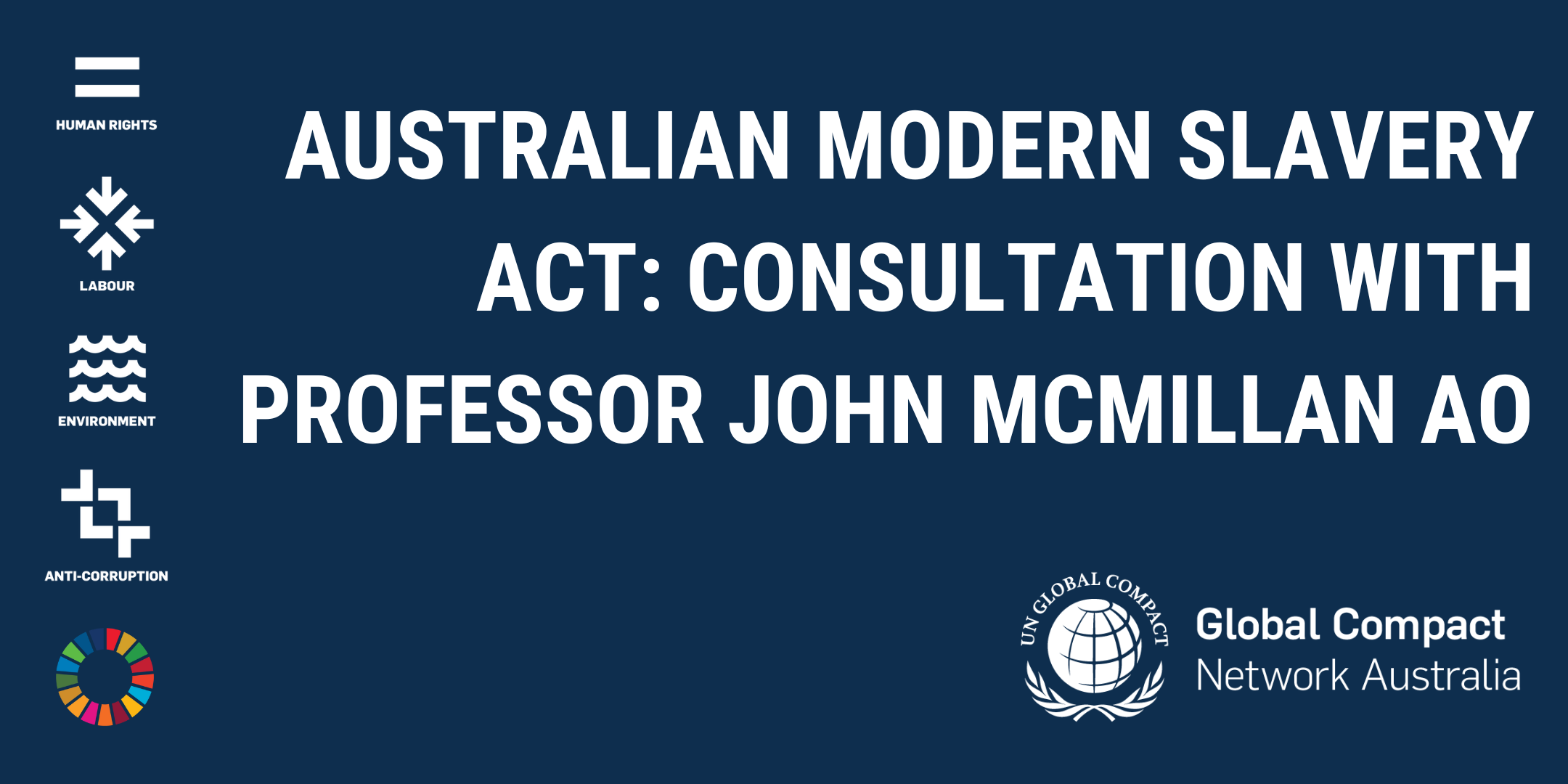 Australian Modern Slavery Act: Consultation with Professor John McMillan AO