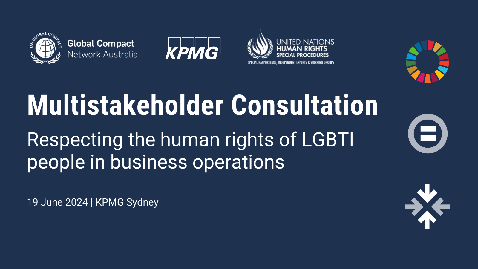 Multistakeholder Consultation | Respecting the human rights of LGBTI people in business operations
